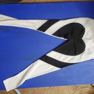 Black and white athletic leggings